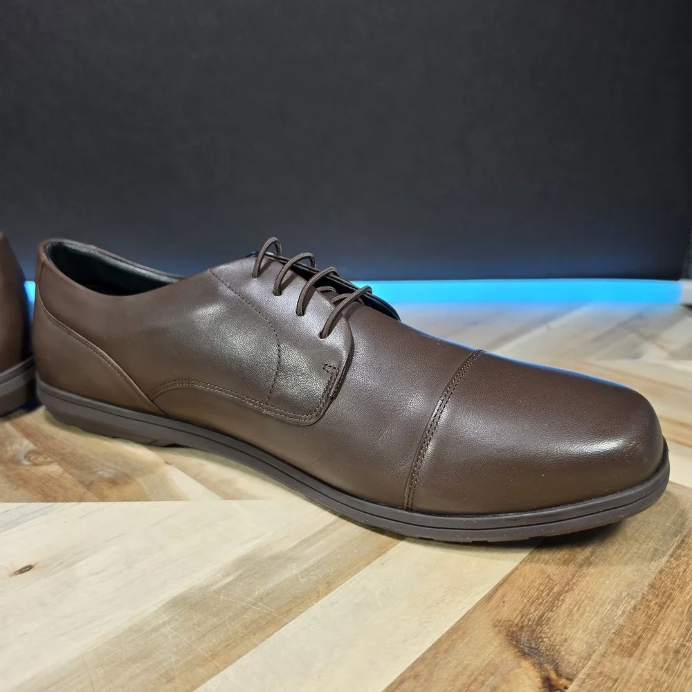 Birchbury Brenston Barefoot Dress Shoes Vintage Brown Mens 13 Minimalist Slip-On